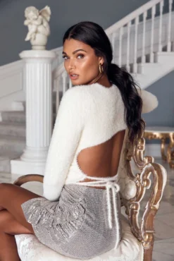 Layla Metallic Ruffle Mini Skirt -Larana Style Shop 21 11 04 LOOK 16 0042