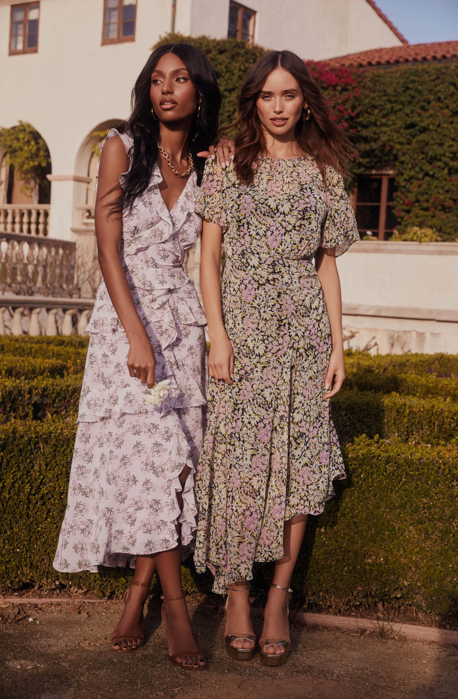 Flutter Sleeve Asymmetrical Floral Maxi Dress 18 Flutter Sleeve Asymmetrical Floral Maxi Dress - Image 18