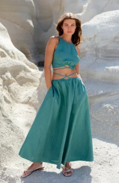 Divine Tie Waist Maxi Skirt -Larana Style Shop A58A4297 scaled