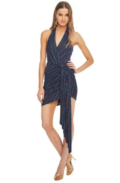 Night Cap Bodycon Dress -Larana Style Shop ACDR100092B DISCO STRIPE 01 scaled