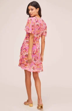Elizabeth Floral Mini Dress -Larana Style Shop ACDR100207B LAVENDER PINK FLORAL 4A scaled