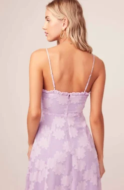 Elaina Floral Midi Dress -Larana Style Shop ACDR100246 LAVENDER SHADOW 7A scaled