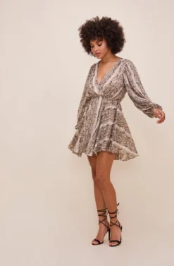 Raphaela Python Print Dress