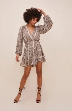 Raphaela Python Print Dress -Larana Style Shop ACDR100323 OLIVEPYTHON 2 scaled