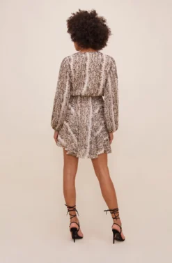 Raphaela Python Print Dress -Larana Style Shop ACDR100323 OLIVEPYTHON 6 scaled