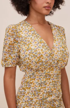 Lucky Me Floral Mini Dress -Larana Style Shop ACDR100391 MUSTARDBLUEDAISYFLORAL 5 scaled