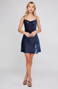 Dancing Queen Mini Dress -Larana Style Shop ACDR100417 INDIGO 1 scaled