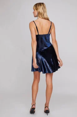 Dancing Queen Mini Dress -Larana Style Shop ACDR100417 INDIGO 4 scaled