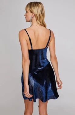 Dancing Queen Mini Dress -Larana Style Shop ACDR100417 INDIGO 5 scaled