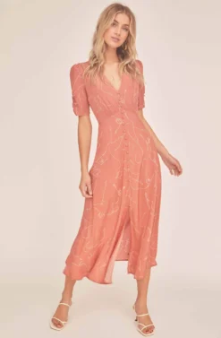 Cher Sketch Midi Dress -Larana Style Shop ACDR100481 CLAY BALLET SKETCH 1A scaled