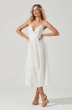 Ambrosia Midi Dress -Larana Style Shop ACDR100490 WHITE 0383 scaled