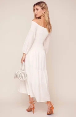 Utopia Off Shoulder Midi Dress 10 Utopia Off Shoulder Midi Dress -Larana Style Shop ACDR100492 OFF WHITE 3 scaled