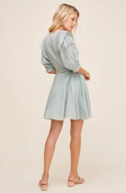 Remedy Puff Sleeve Dress -Larana Style Shop ACDR100567 SAGE 3 scaled