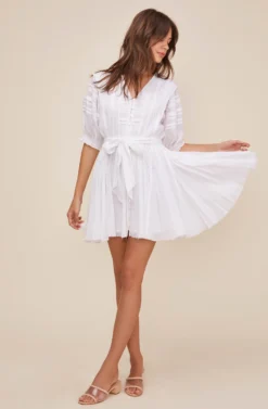Remedy Puff Sleeve Dress -Larana Style Shop ACDR100567 WHITE 2 scaled