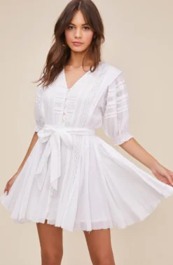 Remedy Puff Sleeve Dress -Larana Style Shop ACDR100567 WHITE 4 scaled