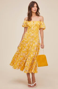 Te Amo Eyelet Midi Dress