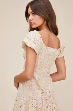 Te Amo Eyelet Midi Dress -Larana Style Shop ACDR100582 NATURAL 4 scaled