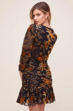 Rosalind Floral Dress 7 Rosalind Floral Dress -Larana Style Shop ACDR100731BV BLACK GOLD MULTI FLORAL 4 scaled