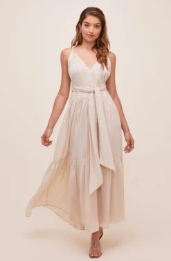 Eartha Tie Waist Maxi Dress