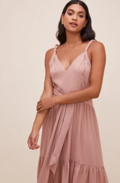 Eartha Tie Waist Maxi Dress -Larana Style Shop ACDR100834 DUSTYROSE 2 scaled