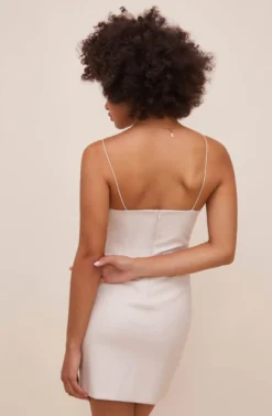 Leatherette Square Neck Mini Dress -Larana Style Shop ACDR100845 SAND 8 scaled