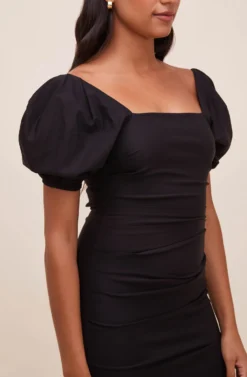 Winslow Puff Sleeve Mini Dress 14 Winslow Puff Sleeve Mini Dress -Larana Style Shop ACDR100866 BLACK 5 scaled