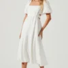 Angeles Puff Sleeve Cutout Dress