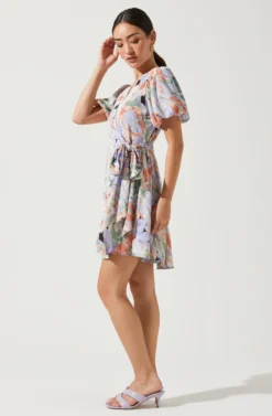 Roxie Floral Wrap Dress 6 Roxie Floral Wrap Dress -Larana Style Shop ACDR100911 CORALMULTI 3 scaled