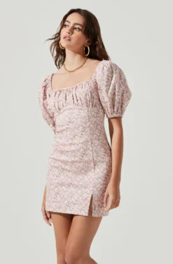 Wendy Floral Puff Sleeve Mini Dress -Larana Style Shop ACDR100952B MAUVEMULTIFLORAL 2 3bdb7916 f1e0 4f1a 8714 1438896490b4 scaled