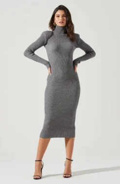 Abilene Long Sleeve Turtleneck Midi Sweater Dress 28 Abilene Long Sleeve Turtleneck Midi Sweater Dress -Larana Style Shop ACDR100970 CHARCOAL 1826 365522e1 de89 4524 981f 292b0421270a scaled