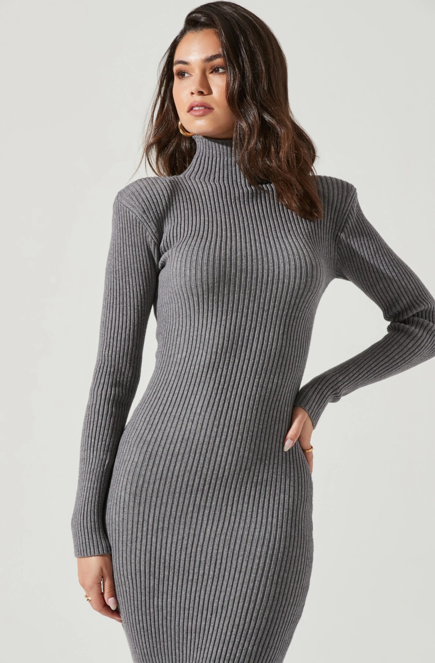 Abilene Long Sleeve Turtleneck Midi Sweater Dress 14 Abilene Long Sleeve Turtleneck Midi Sweater Dress - Image 14