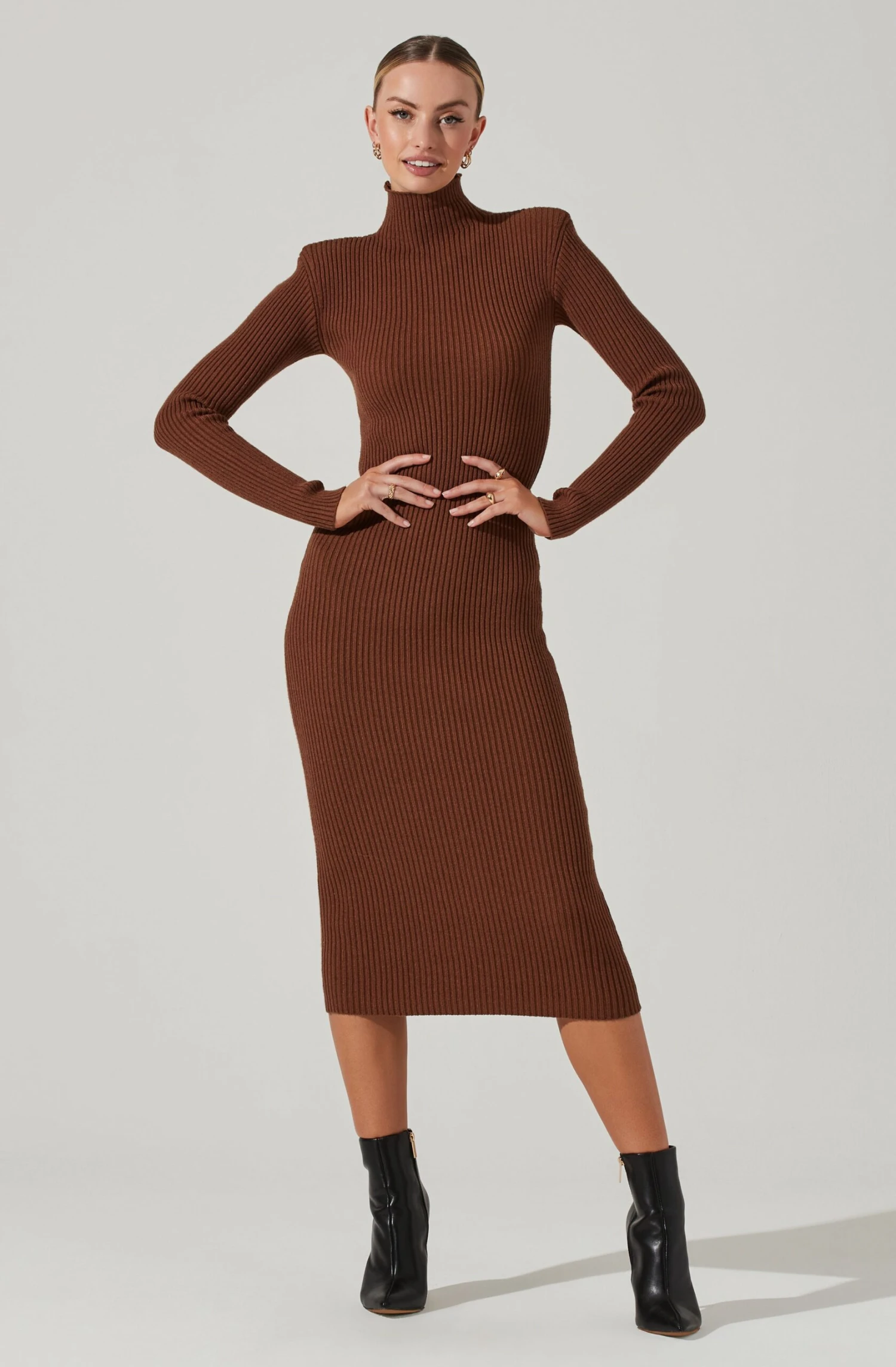 Abilene Long Sleeve Turtleneck Midi Sweater Dress 6 Abilene Long Sleeve Turtleneck Midi Sweater Dress - Image 6