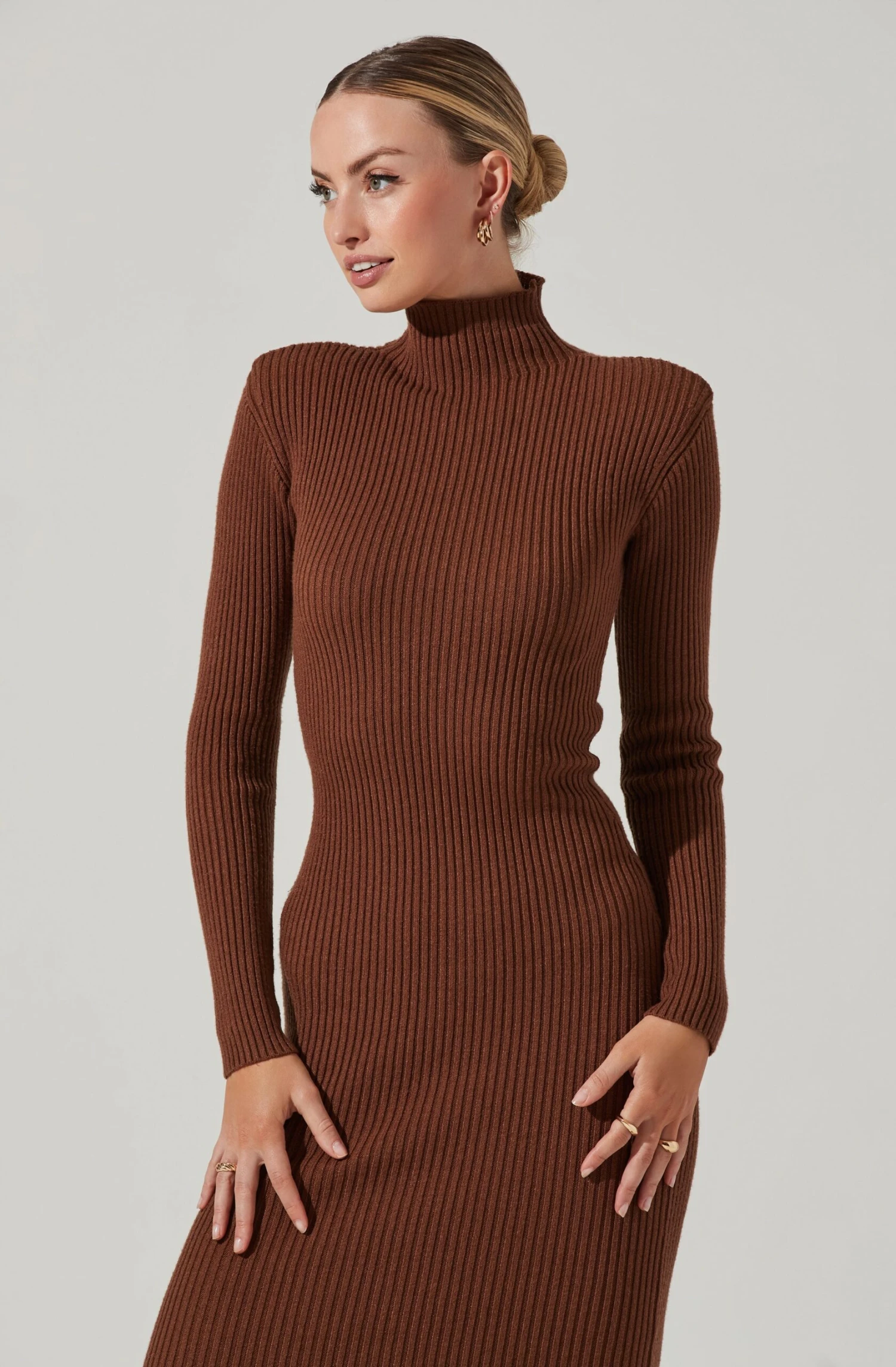 Abilene Long Sleeve Turtleneck Midi Sweater Dress 9 Abilene Long Sleeve Turtleneck Midi Sweater Dress - Image 9