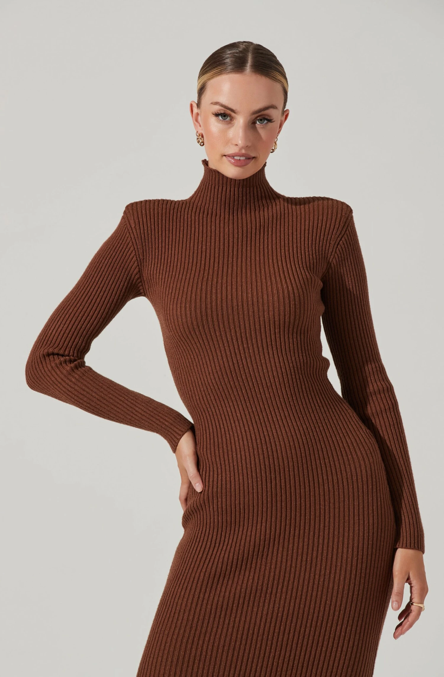 Abilene Long Sleeve Turtleneck Midi Sweater Dress 7 Abilene Long Sleeve Turtleneck Midi Sweater Dress - Image 7