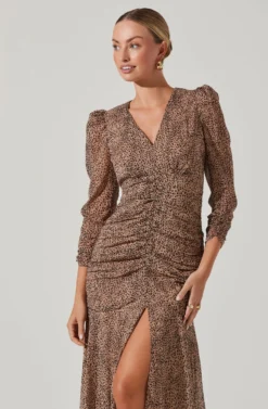 Medine Animal Print Midi Dress -Larana Style Shop ACDR101016 TAUPE GOLDANIMAL 3 scaled