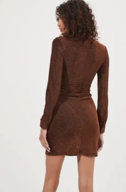 Ambel Metallic Ruched Button Down Mini Dress 11 Ambel Metallic Ruched Button Down Mini Dress -Larana Style Shop ACDR101026 COPPER 5 scaled