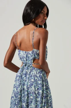 Sanger Floral Side Cutout Maxi Dress -Larana Style Shop ACDR101144 BLUEFLORAL 5 scaled