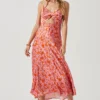 Farida Floral Cutout Midi Dress