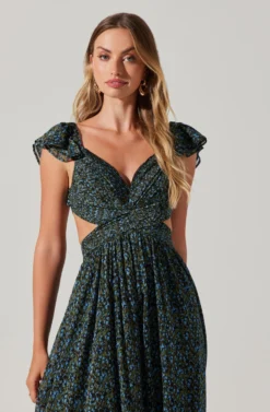 Primrose Floral Strappy Back Maxi Dress -Larana Style Shop ACDR101176 BLACKBLUEDITSY 3 scaled