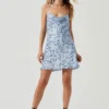 Medford Floral Cowl Neck Mini Dress