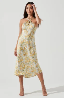 Sandrine Floral Halter Midi Dress 15 Sandrine Floral Halter Midi Dress -Larana Style Shop ACDR101203B CREAMYELLOWFLORAL 0111 scaled