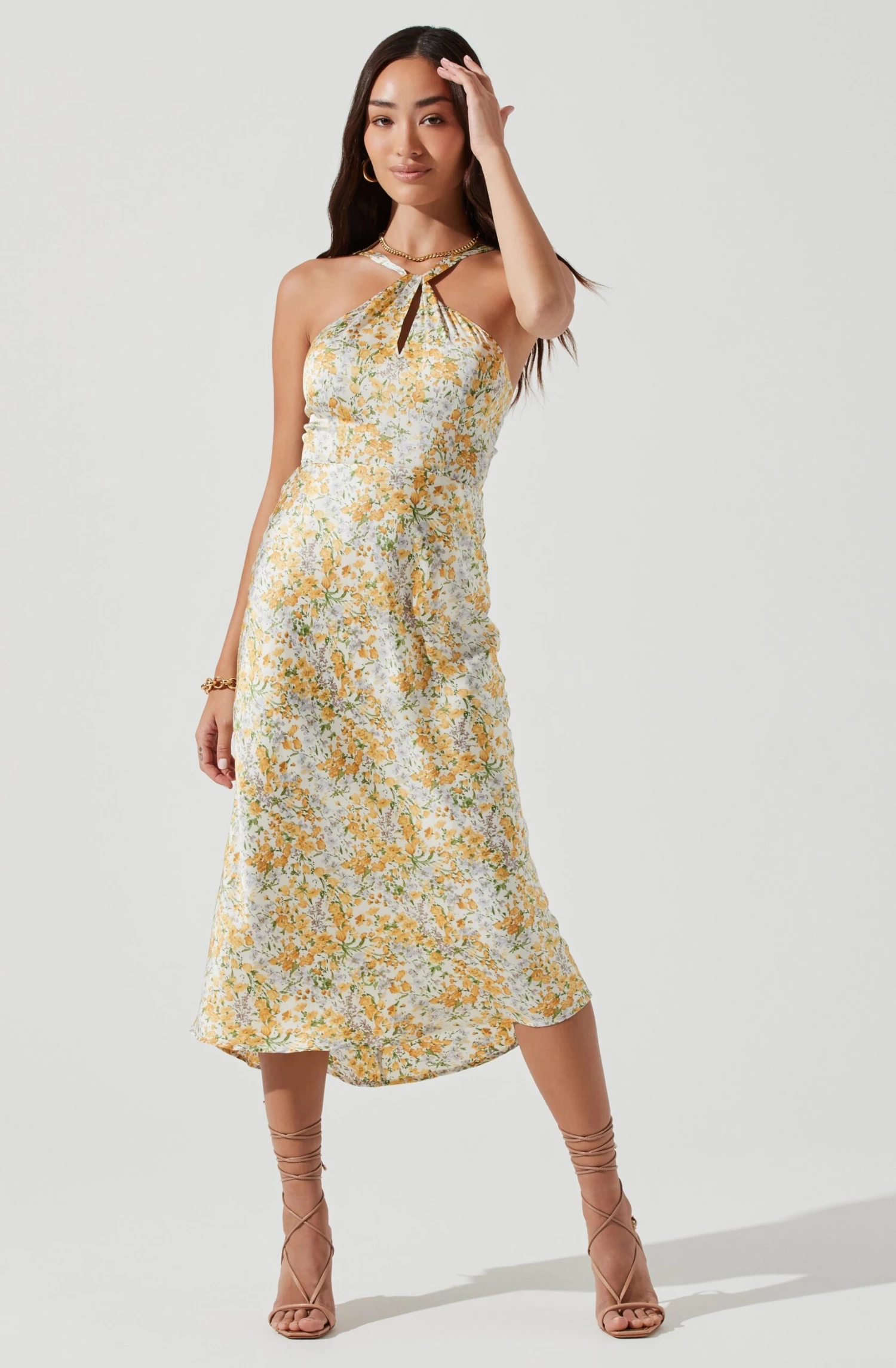 Sandrine Floral Halter Midi Dress 5 Sandrine Floral Halter Midi Dress - Image 5