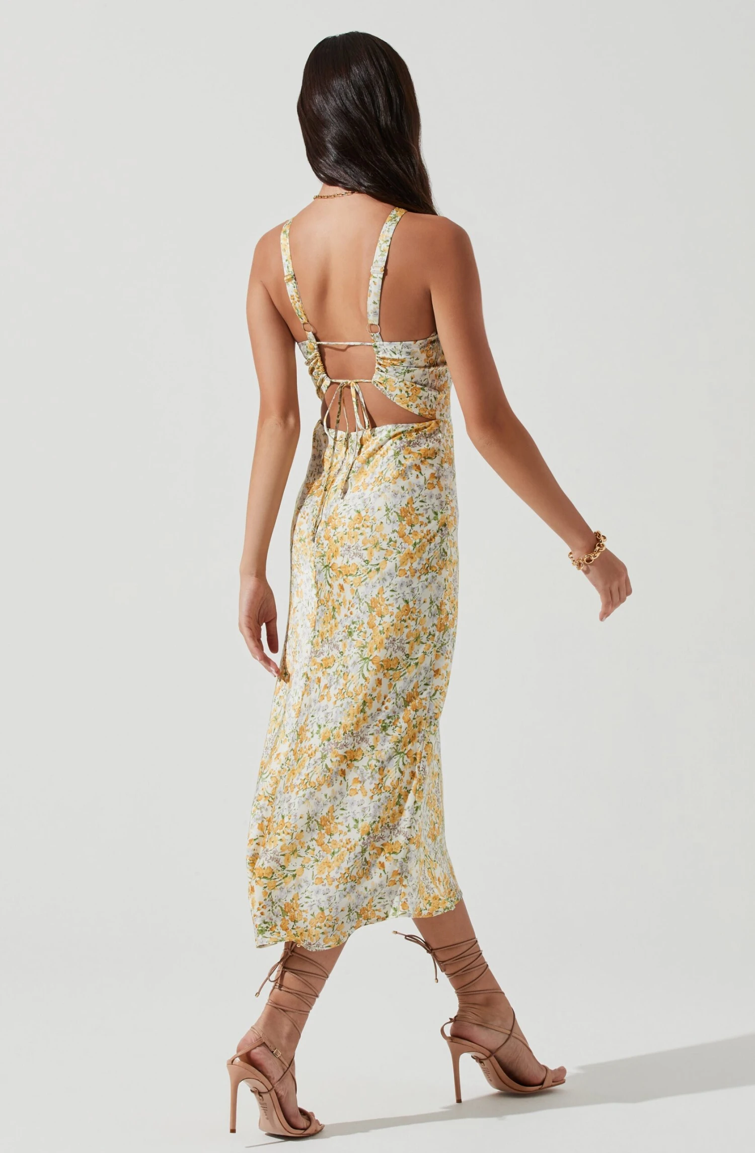 Sandrine Floral Halter Midi Dress 3 Sandrine Floral Halter Midi Dress - Image 3