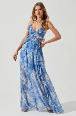 Palace Floral Cutout Ruffle Maxi Dress -Larana Style Shop ACDR101252 BLUEWHITEFLORAL 0983 932da02d b656 4915 bedb 46ea1b56c6db scaled