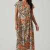 Miranda Floral Print Midi Dress