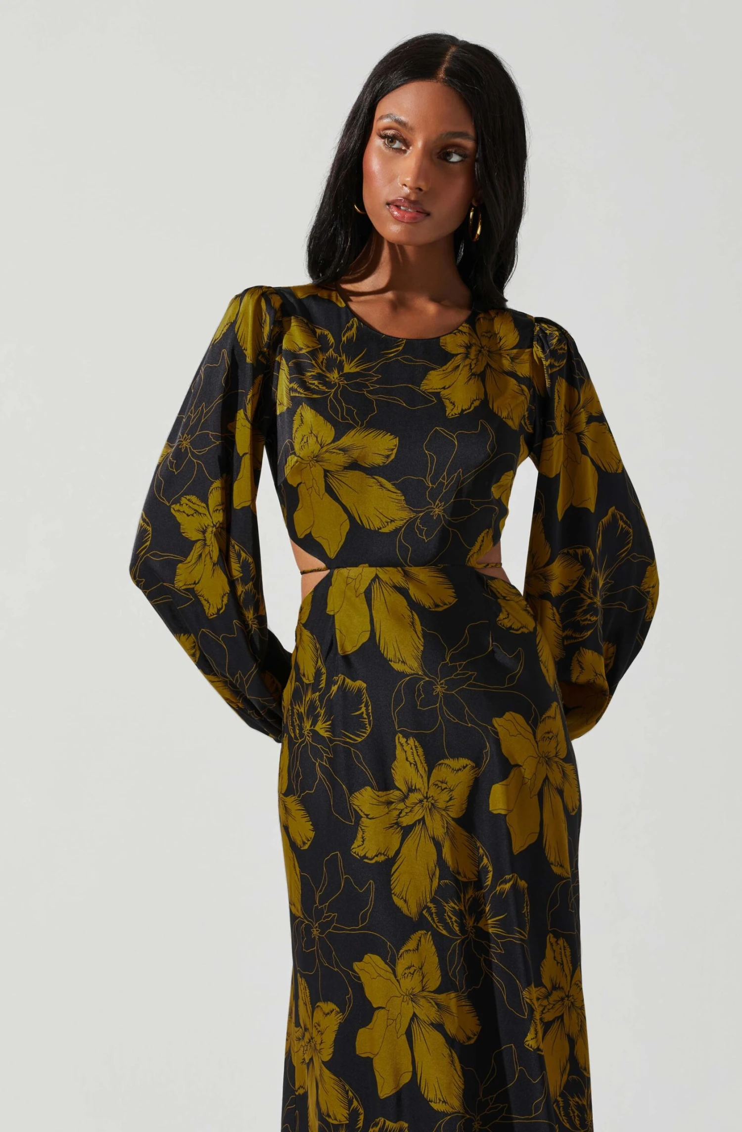Quinn Floral Cutout Midi Dress 2 Quinn Floral Cutout Midi Dress - Image 2