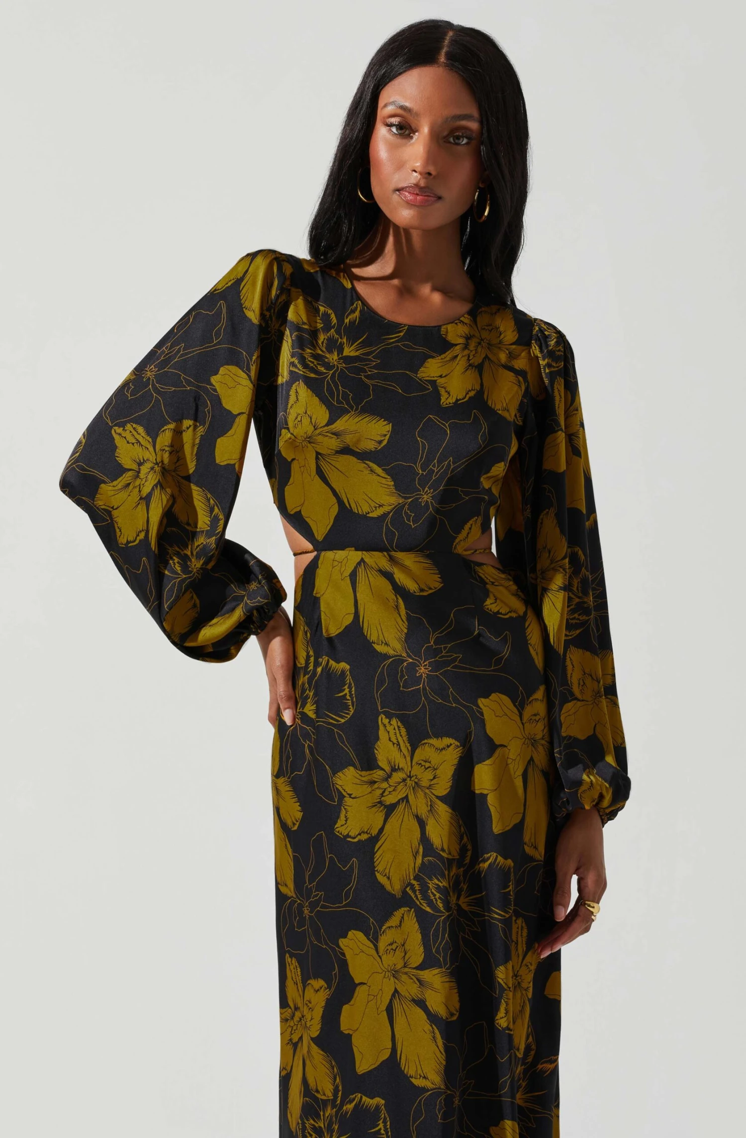 Quinn Floral Cutout Midi Dress 4 Quinn Floral Cutout Midi Dress - Image 4
