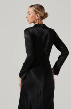 Wanda Satin Cutout Long Sleeve Midi Dress 16 Wanda Satin Cutout Long Sleeve Midi Dress -Larana Style Shop ACDR101361 BLACK 08721 scaled