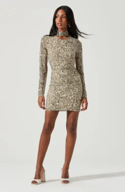 Bryn High Neck Cutout Long Sleeve Mini Dress 20 Bryn High Neck Cutout Long Sleeve Mini Dress -Larana Style Shop ACDR101363 OLIVECREAMCOMBO 1683 scaled