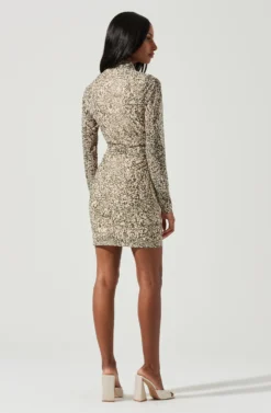 Bryn High Neck Cutout Long Sleeve Mini Dress 23 Bryn High Neck Cutout Long Sleeve Mini Dress -Larana Style Shop ACDR101363 OLIVECREAMCOMBO 1692 scaled